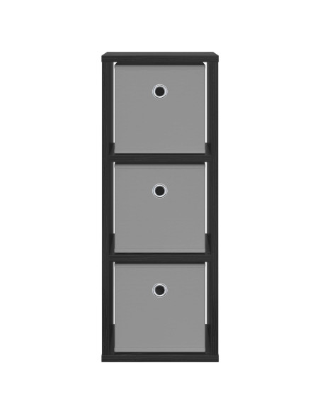 Credenza con cassetto Rovere Nero 25,5 x 22 x 69,5 cm