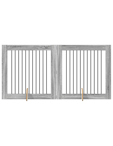 Pala per Cani 2 pcs Sonoma grigia 100 x 100 cm Acciaio zincato