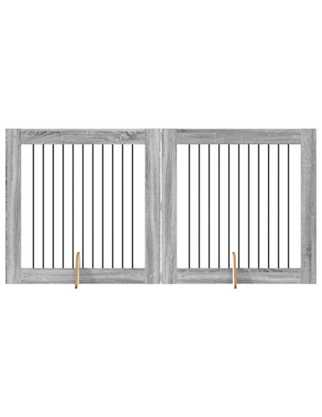 Pala per Cani 2 pcs Sonoma grigia 100 x 100 cm Acciaio zincato