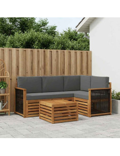 Set di divani da esterno 5 pcs Naturale e Antracite