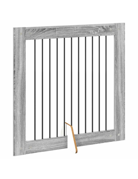 Pala per Cani 2 pcs Sonoma grigia 100 x 100 cm Acciaio zincato