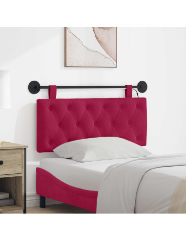 Testiera sospesa Con luce LED Rosso Vino Velluto