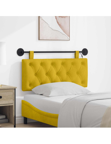 Testiera sospesa Con luce LED Giallo Velluto
