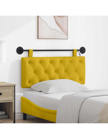 Testiera sospesa Con luce LED Giallo Velluto