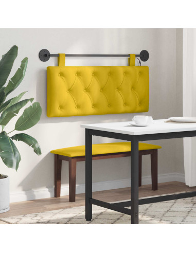 Testiera sospesa Con luce LED Giallo Velluto