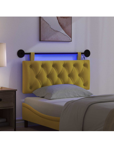 Testiera sospesa Con luce LED Giallo Velluto