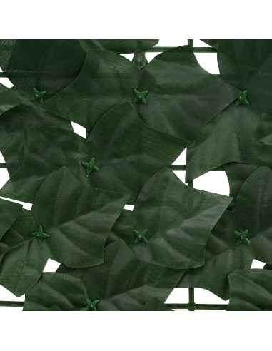 Schermo per balcone con foglie Verde Scuro 400 x 75 cm