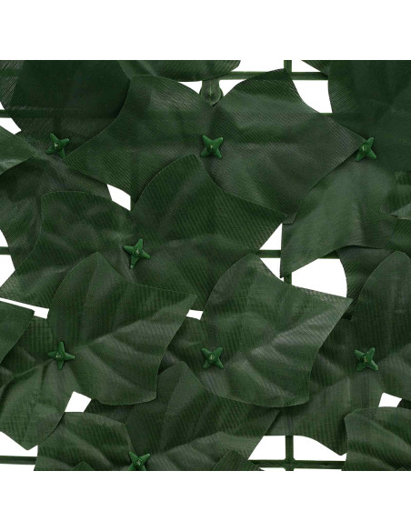 Schermo per balcone con foglie Verde Scuro 400 x 100 cm