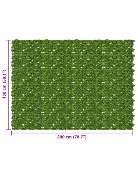 Schermo per balcone con foglie Verde e Giallo 200 x 150 cm