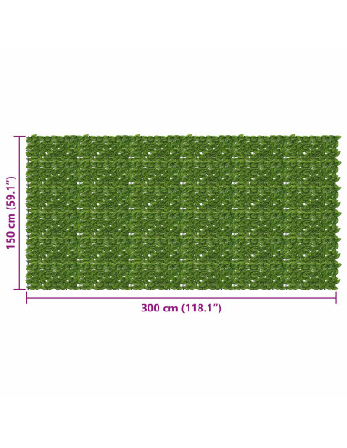 Schermo per balcone con foglie Verde e Giallo 300 x 150 cm