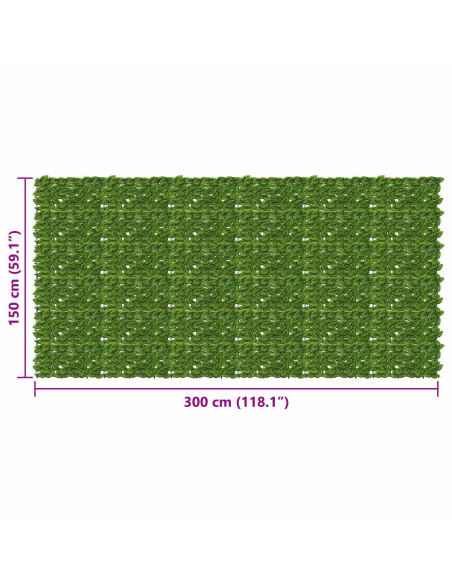 Schermo per balcone con foglie Verde e Giallo 300 x 150 cm
