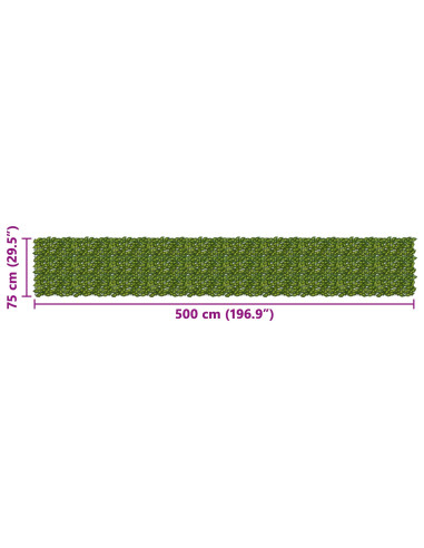 Schermo per balcone con foglie Verde e Giallo 500 x 75 cm