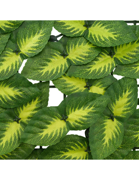 Schermo per balcone con foglie Verde e Giallo 400 x 100 cm