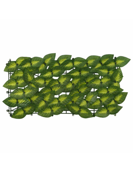 Schermo per balcone con foglie Verde e Giallo 500 x 100 cm
