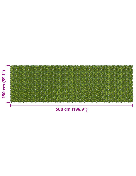 Schermo per balcone con foglie Verde e Giallo 500 x 150 cm