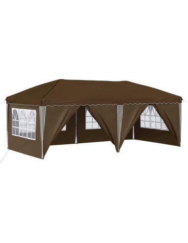 Tenda per feste a pop-up 575 x 288 x 245 cm Tortora