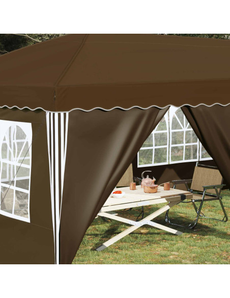 Tenda per feste a pop-up 575 x 288 x 245 cm Tortora