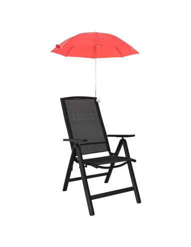 Ombrello con morsetto 2 pcs Rosso mattone Ø 105 x 86 cm