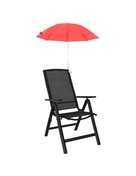 Ombrello con morsetto 2 pcs Rosso mattone Ø 105 x 86 cm