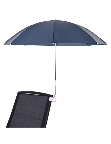 Ombrello con morsetto 2 pcs Blu navy Ø 105 x 86 cm