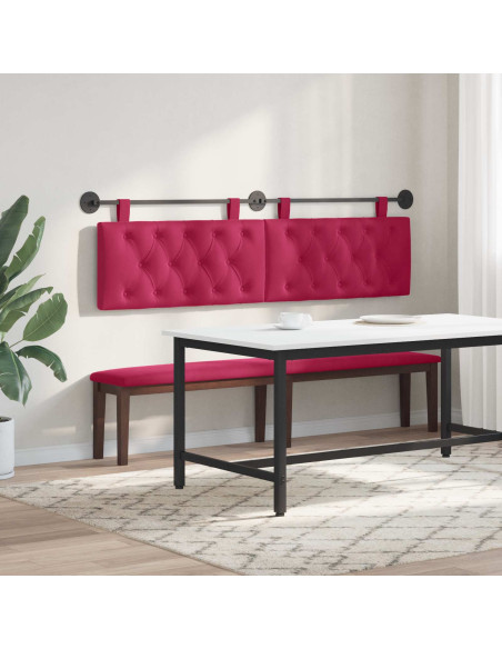 Testata appesa Rosso Vino 190 x 55 x 7 cm Velluto