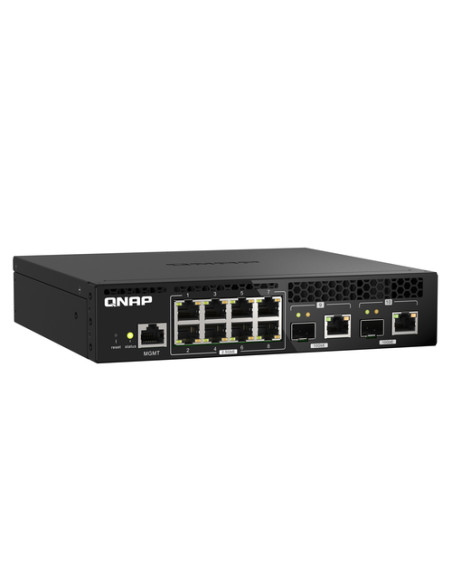 QNAP QSW-M2108R-2C switch di rete Gestito L2 2.5G Ethernet (100/1000/2500) Supporto Power over Ethernet (PoE) Nero