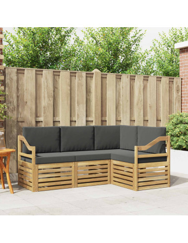 Set divani 4 pcs Bianco e Antracite 185,5 x 126,5 x 73 cm