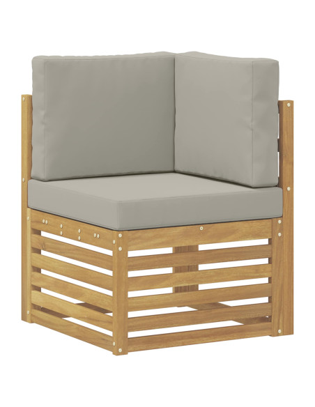 Set divani 4 pcs Bianco e Grigio Chiaro 187,5 x 128,5 x 73 cm