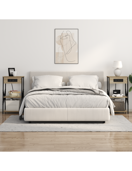 Armadio da Notte con lo scaffale Rovere Sonoma 41 x 31 x 76 cm