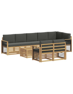 Set di divani da esterno 8 pcs Bianco e Antracite 2