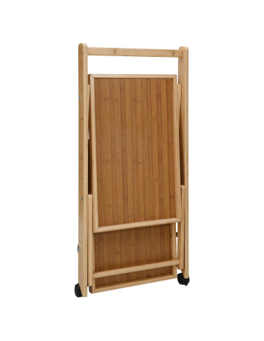Carrello da Cucina con Ruote Marrone Chiaro 65 x 40,5 x 76,5 cm