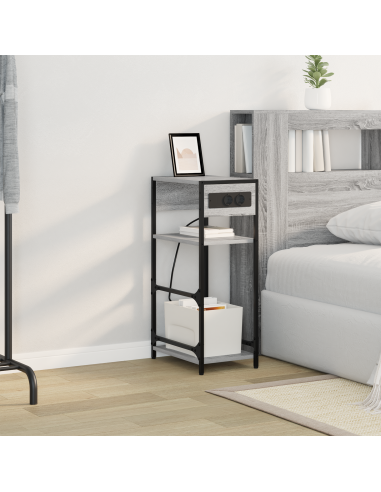 Armadio da Notte Grigio Sonoma 40 x 27 x 76 cm