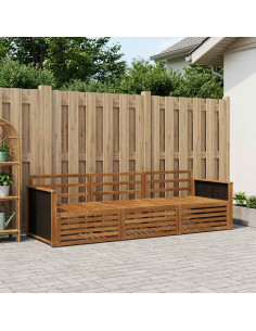 Set di divani da esterno 3 pcs Naturale