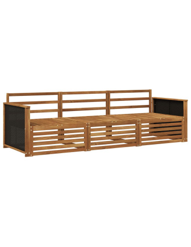 Set di divani da esterno 3 pcs Naturale