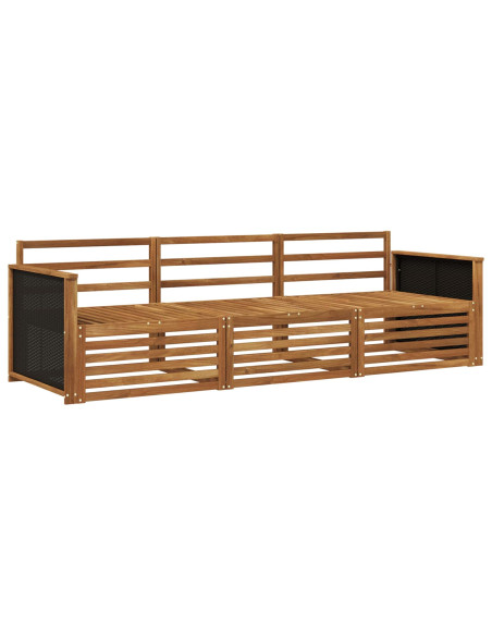 Set di divani da esterno 3 pcs Naturale