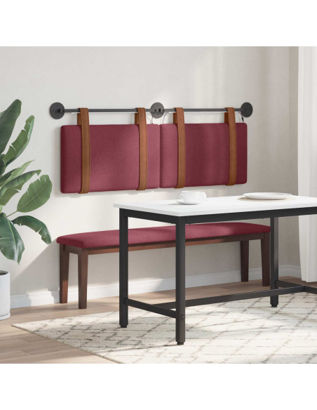 Testiera sospesa Con luce LED Rosso Vino PU Antico