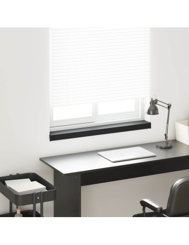 Soglia della Finestra Nero con Venature del Legno PVC