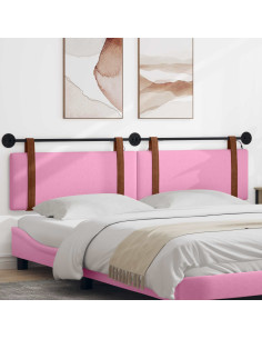 Testiera sospesa Con luce LED Rosa PU Antico