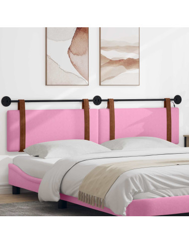 Testiera sospesa Con luce LED Rosa PU Antico