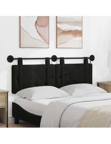 Testiera sospesa Con luce LED Nero Similpelle