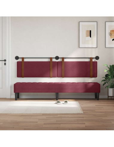 Testiera sospesa Con luce LED Rosso Vino PU Antico