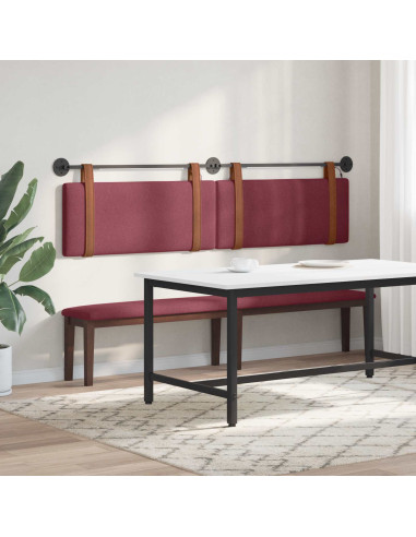 Testiera sospesa Con luce LED Rosso Vino PU Antico