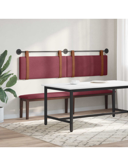Testiera sospesa Con luce LED Rosso Vino PU Antico