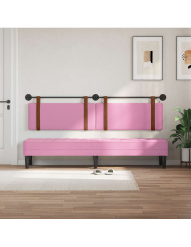 Testiera sospesa Con luce LED Rosa PU Antico