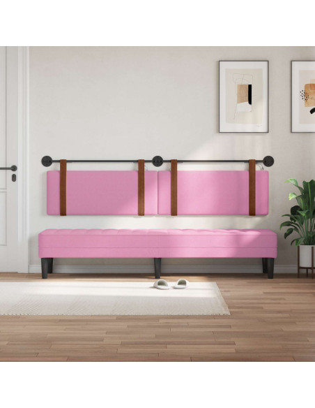 Testiera sospesa Con luce LED Rosa PU Antico