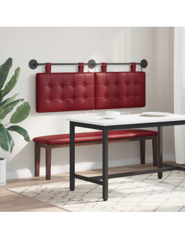 Testiera sospesa Con luce LED Rosso Vino Similpelle