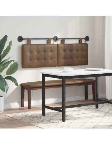 Testiera sospesa Con luce LED Cappuccino Similpelle