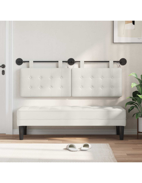 Testiera sospesa Con luce LED Bianco Similpelle