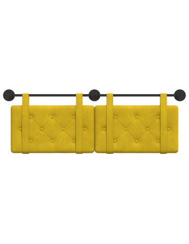 Testata appesa Giallo 130 x 55 x 5 cm Velluto