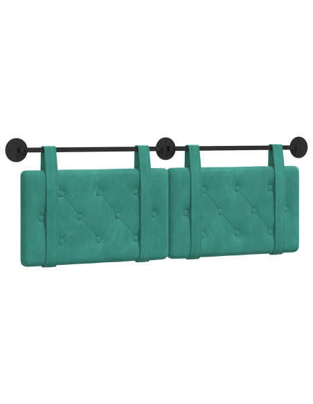 Testata appesa Turchese 130 x 55 x 5 cm Velluto